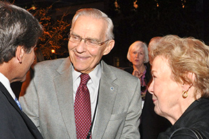 Chancellor Emeritus Paul Hardin and his wife, Barbara, with Dean Steve Matson at the Royster Society of Fellows 15th Anniversary Celebration of Excellence